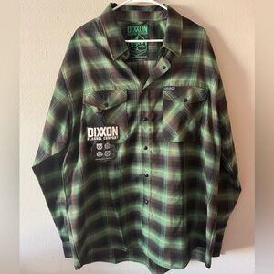 Dixxon Flannel Shirt Green/Black Plaid XXL